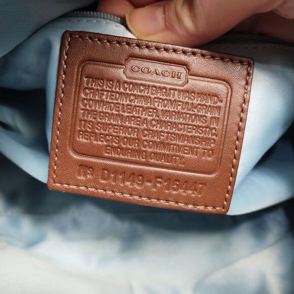 Coach New York Satchel Large Purse Women's Brown‎ Cream Leather D1149-F15447 - Picture 16 of 16